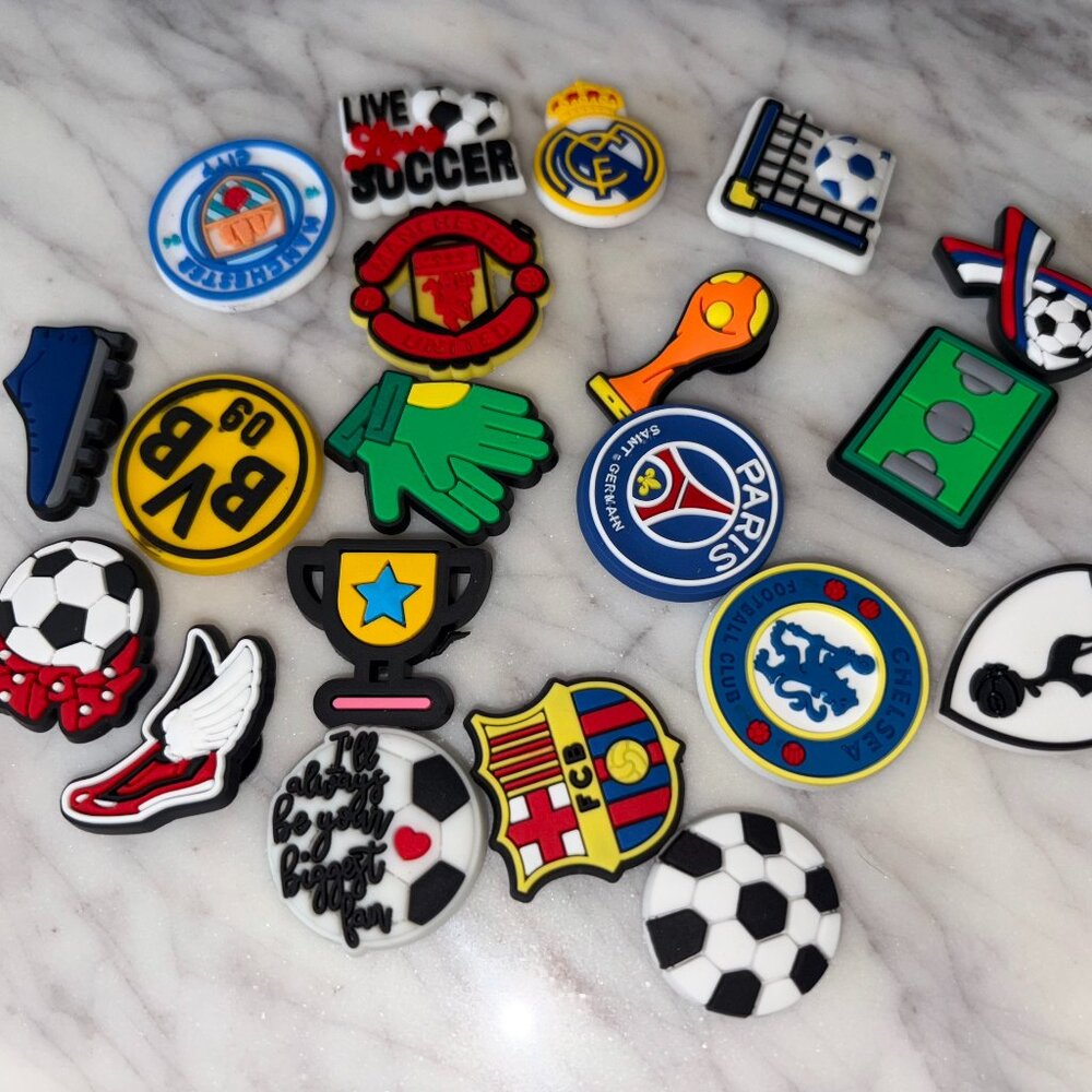 Soccer Girls Crocs/Shoes Charms 20PC NEW